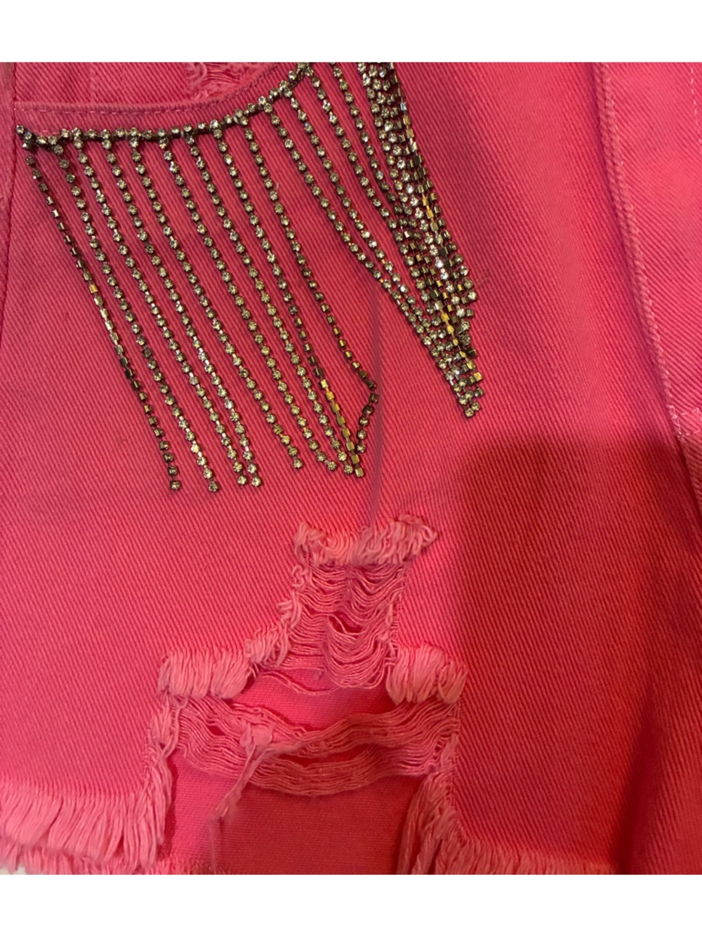 Blue B Collection Rhinestone Fringe Shorts - Picture 10 of 12